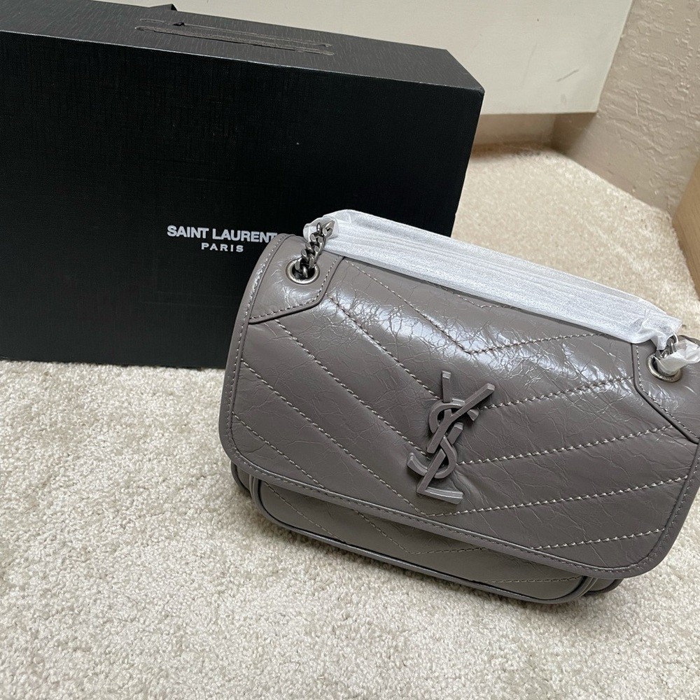 YSL niki grey bag